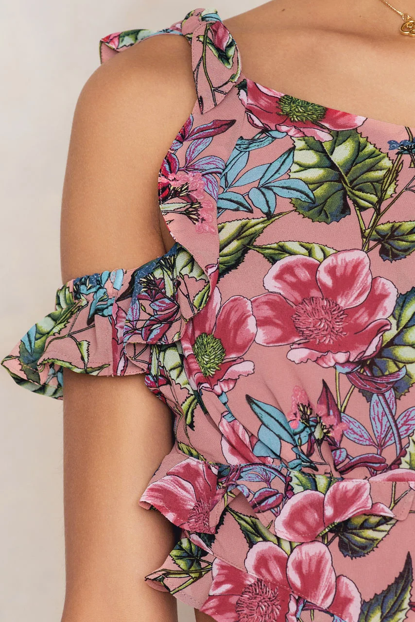 For Love & Lemons Churro Floral Romper