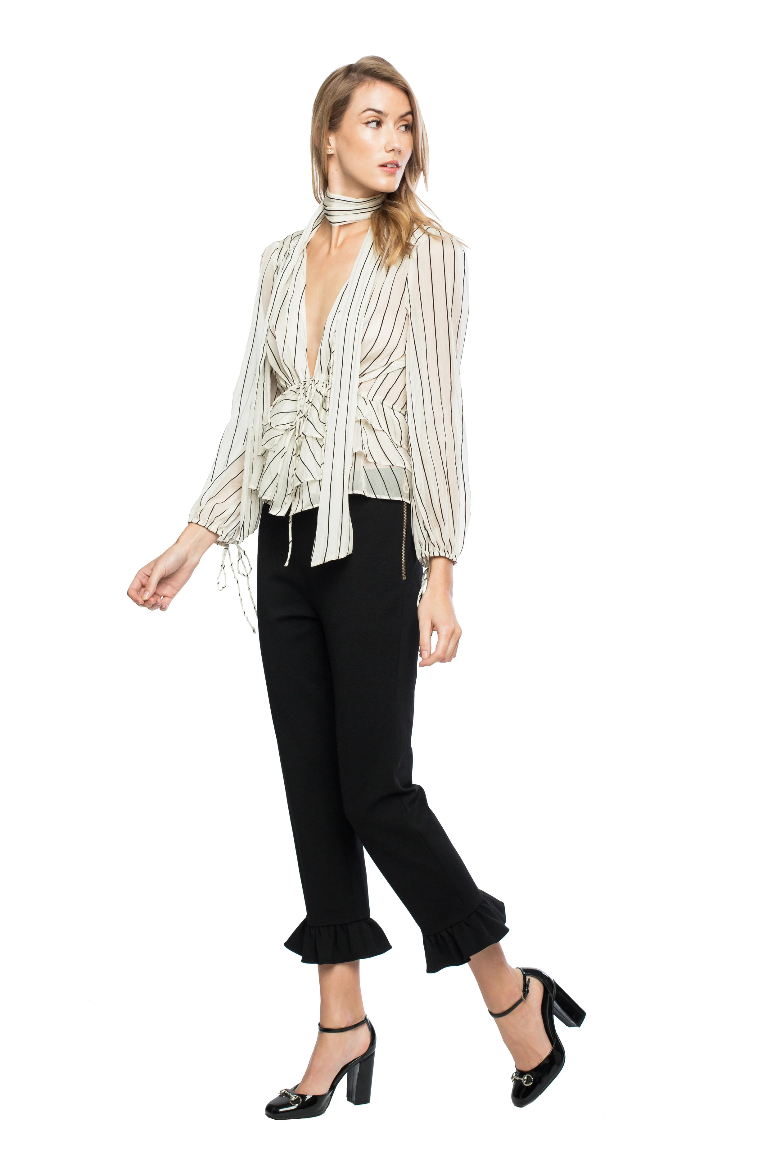 Line & Dot Jacqui Stripe Blouse