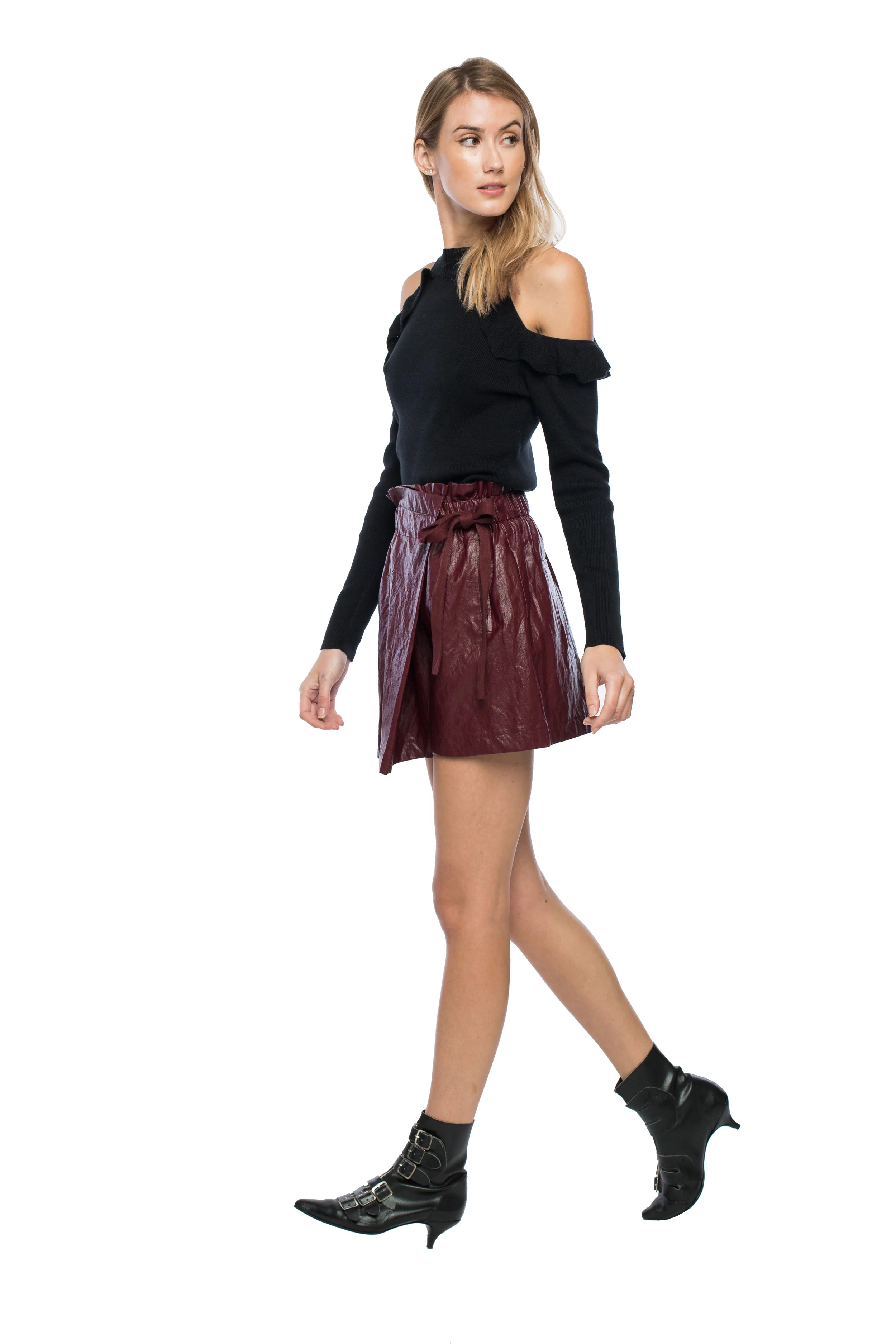 Line & Dot Beau Cold Shoulder Sweater