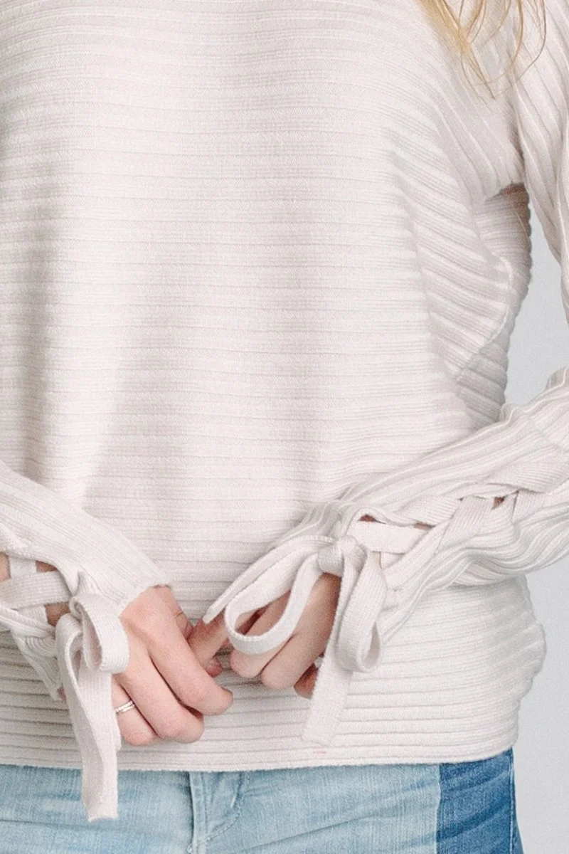 McGuire Bamber Lace-Up Sweater - Cream