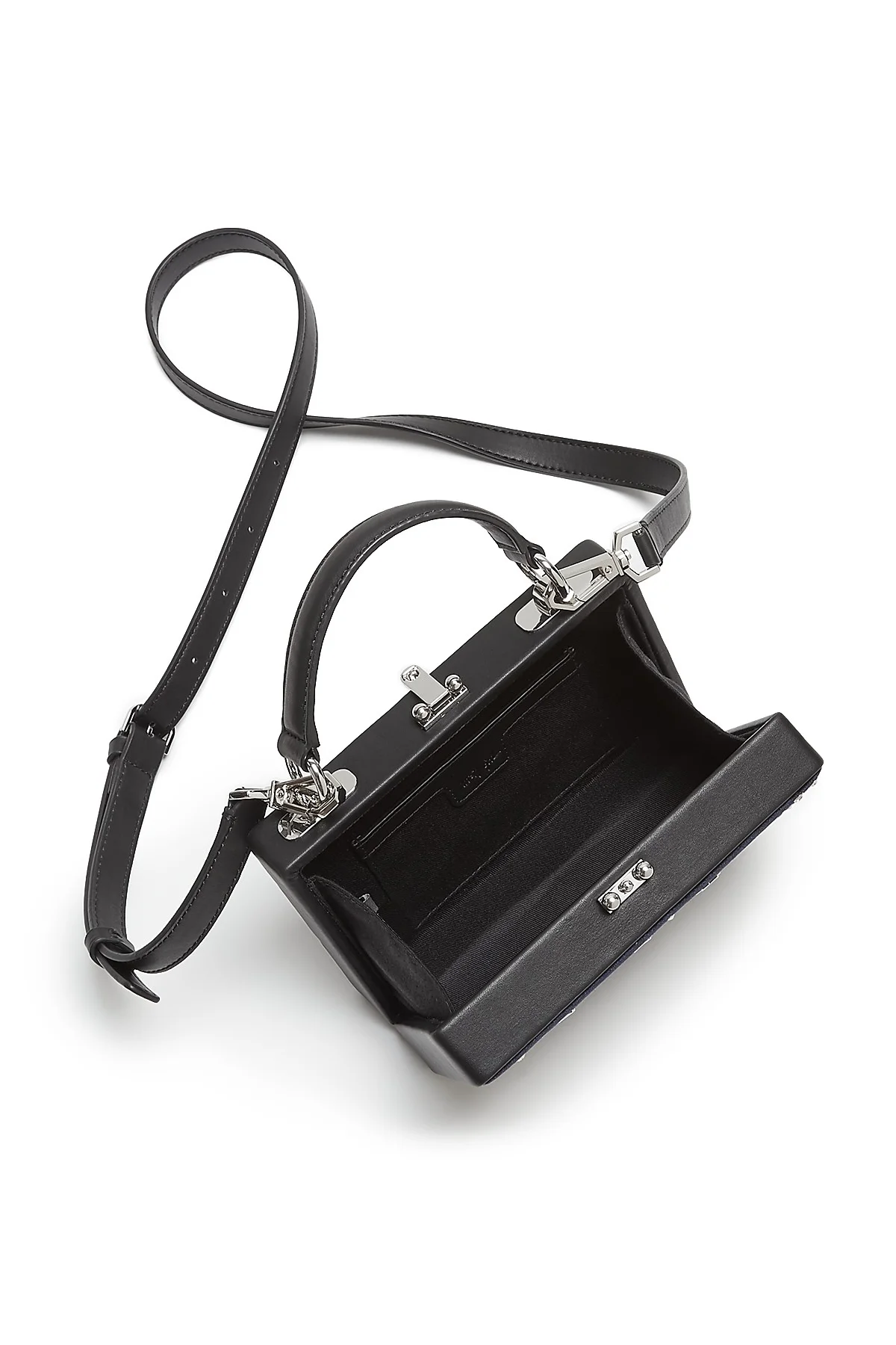 Nasty Gal Girl Boxx Trunk Star And Moon Velvet Crossbody Bag