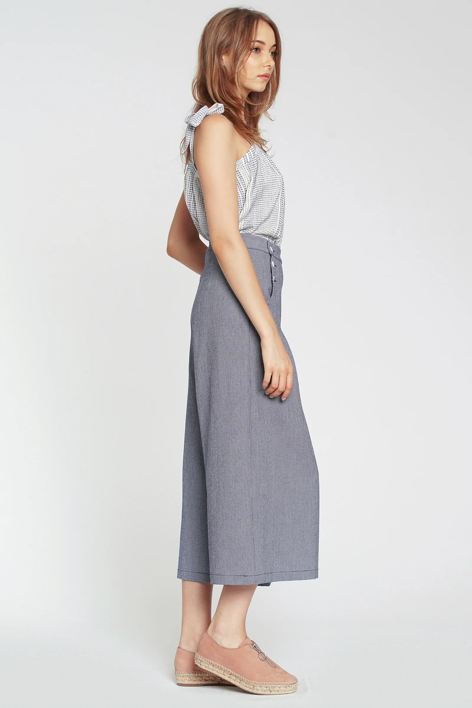 dRA Nico Micro Gingham Sailor Pants