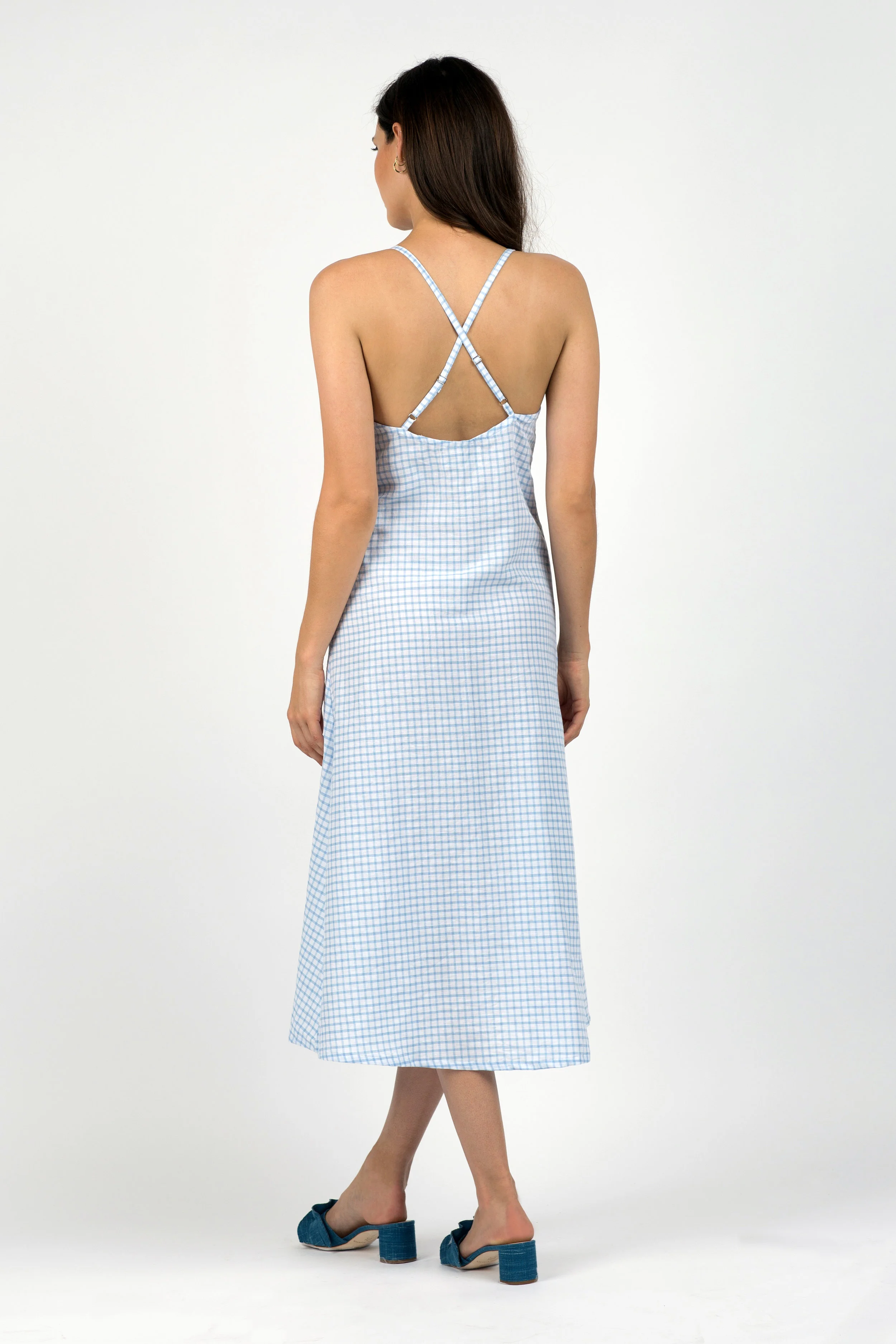 Cleobella Amour Gingham Slip Dress