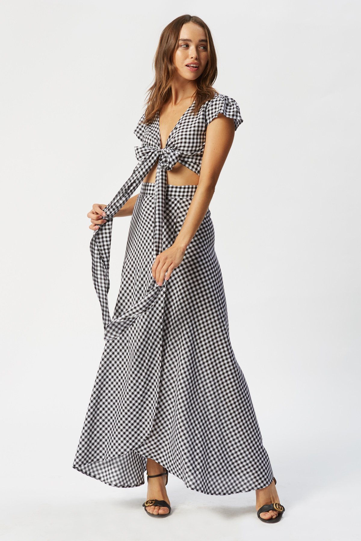 Caro Sanchez in Flynn Skye That's A Wrap Crop Top Flutter - Check Me Out