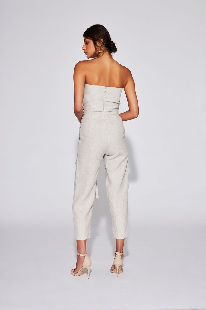 SIR the label Ines Strapless Tie Jumpsuit