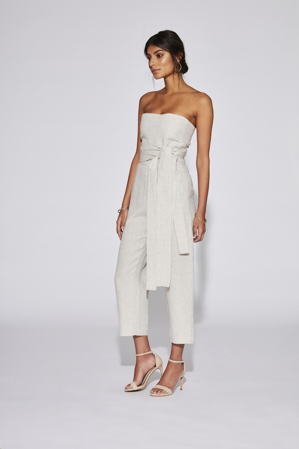 SIR the label Ines Strapless Tie Jumpsuit