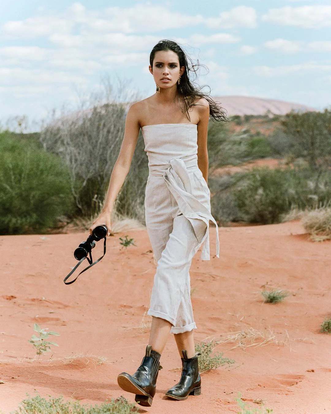 SIR the label Ines Strapless Tie Jumpsuit