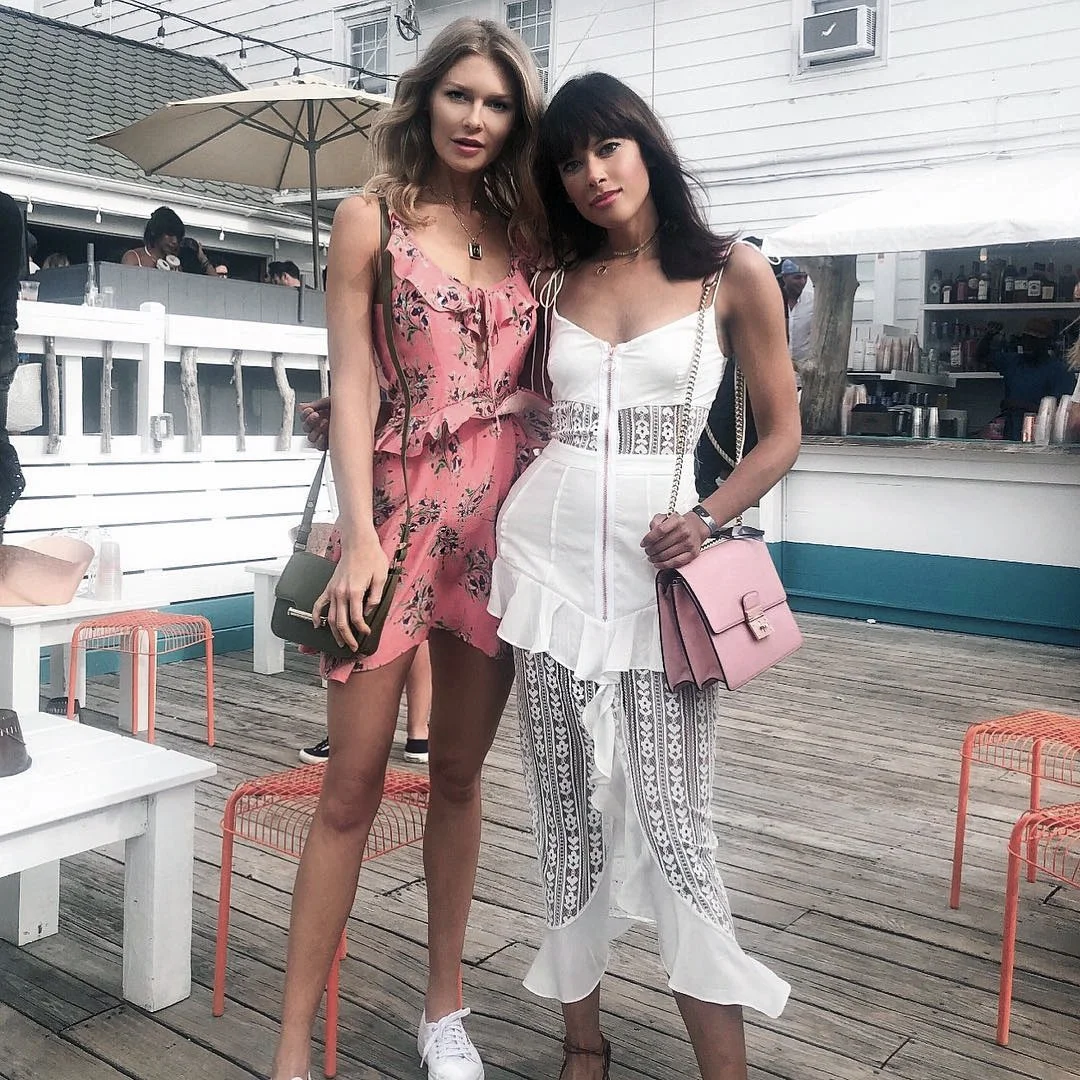 Larissa Makkonen in Flynn Skye Mimi Floral Mini Dress