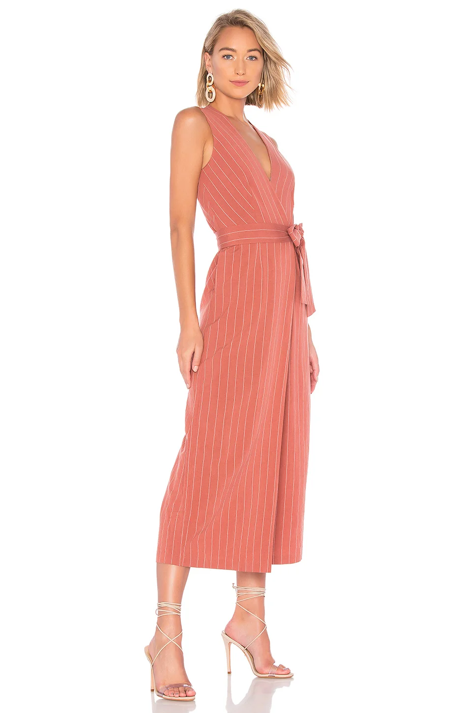 Saylor Emery Stripe Linen Jumpsuit