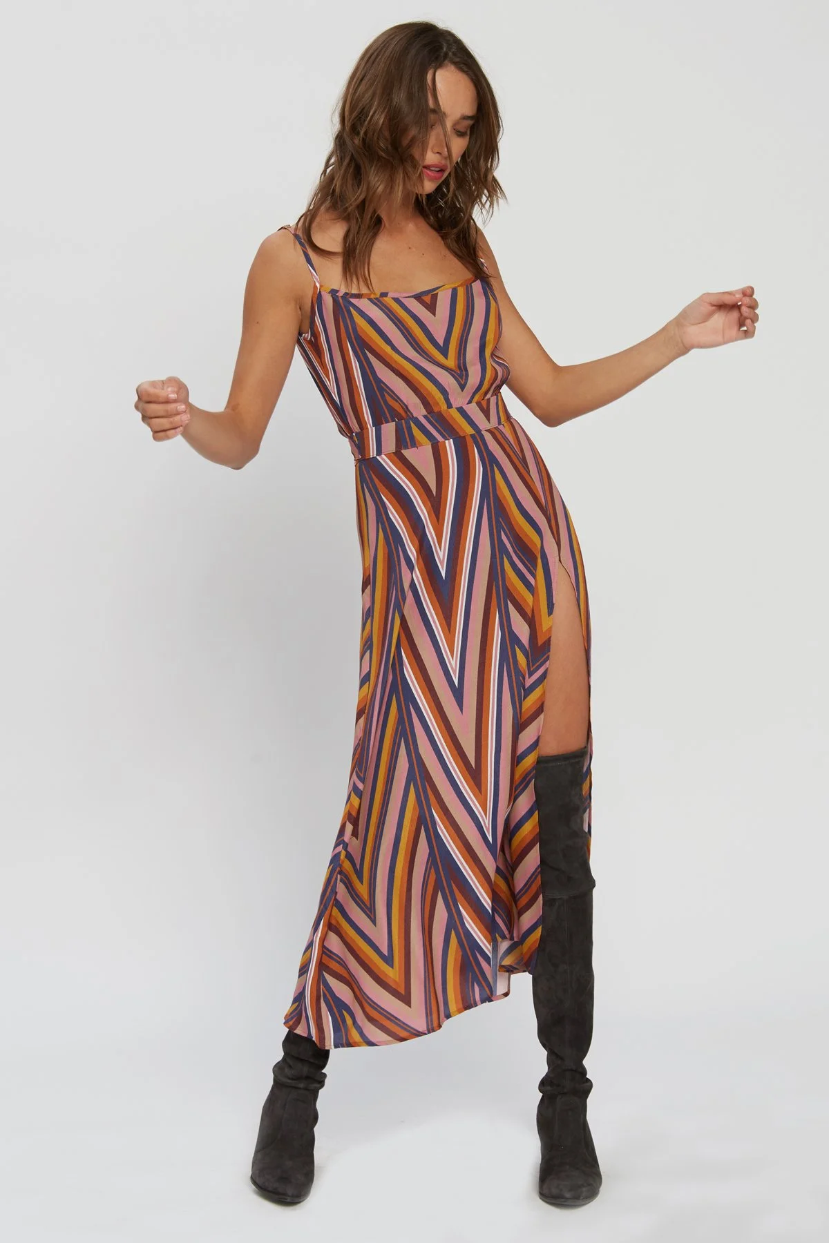 Flynn Skye Hazel Stripe Midi Dress - Ziggy