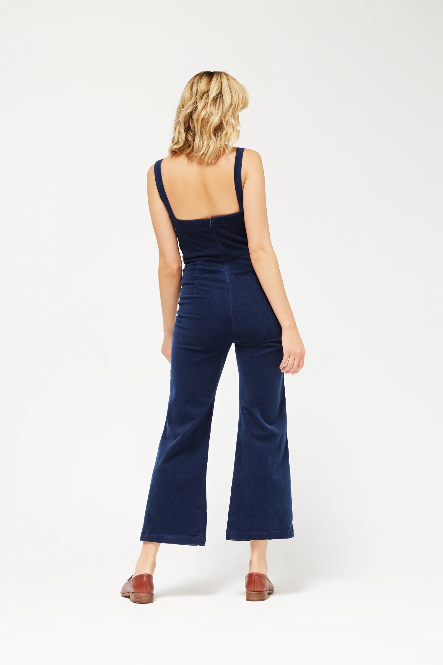 LACAUSA Rosie Corduroy Jumpsuit - Oxford