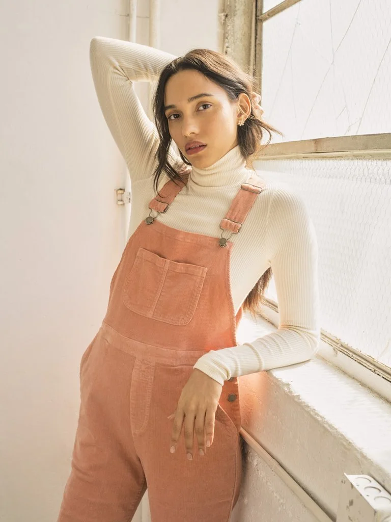 LACAUSA Marcel Corduroy Overalls - Strawberry
