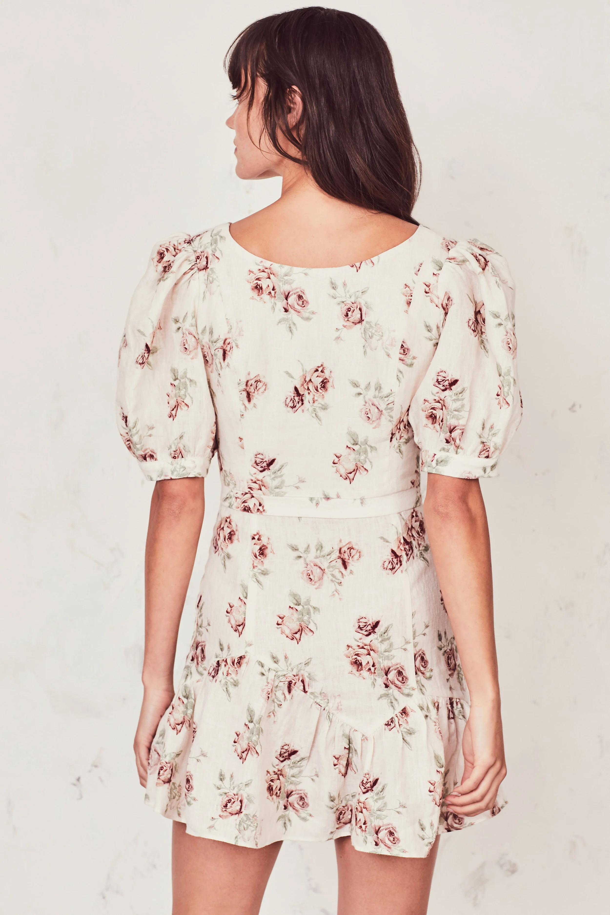 LoveShackFancy Lena Reversible Floral Mini Dress