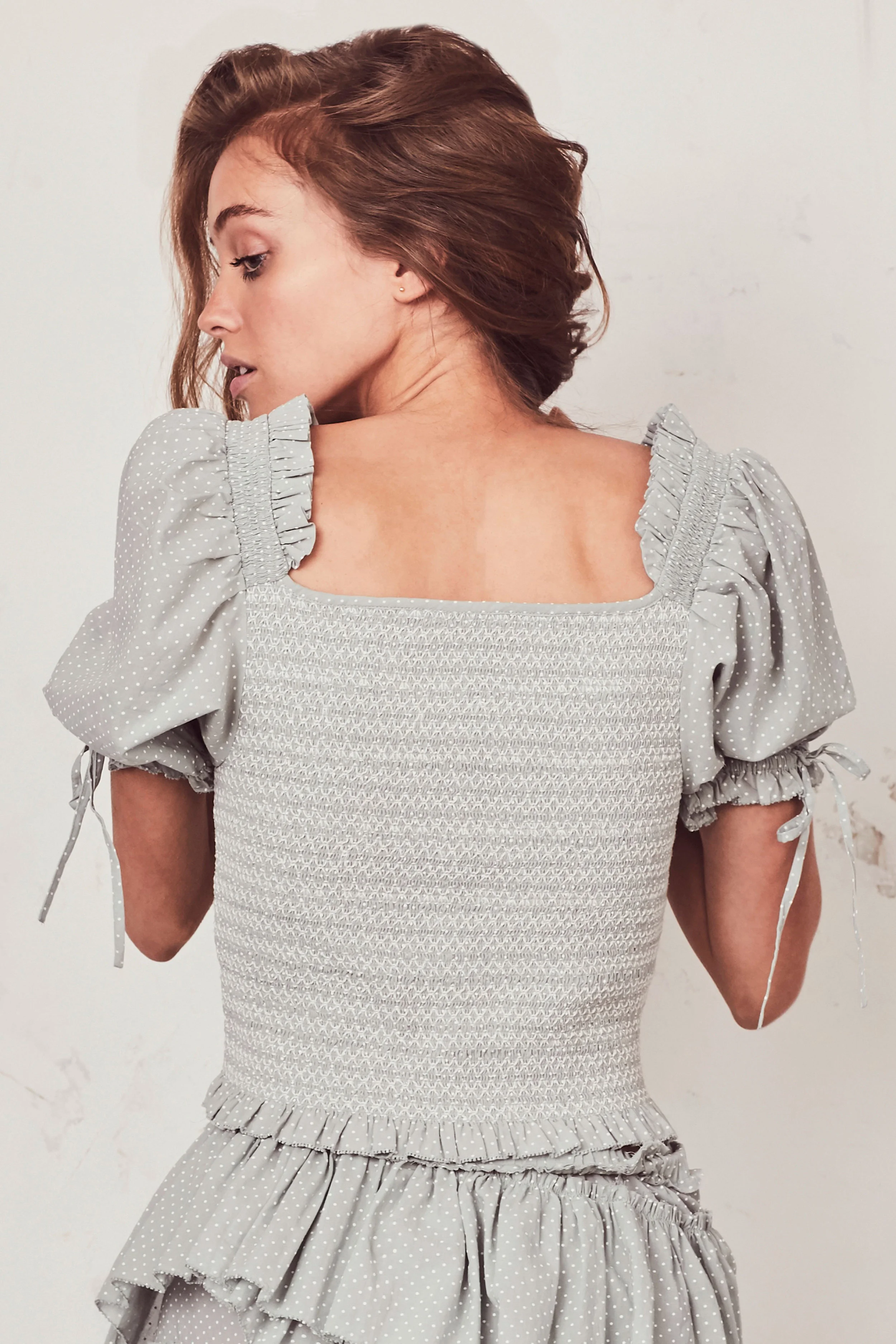 LoveShackFancy Tilly Smocked Top