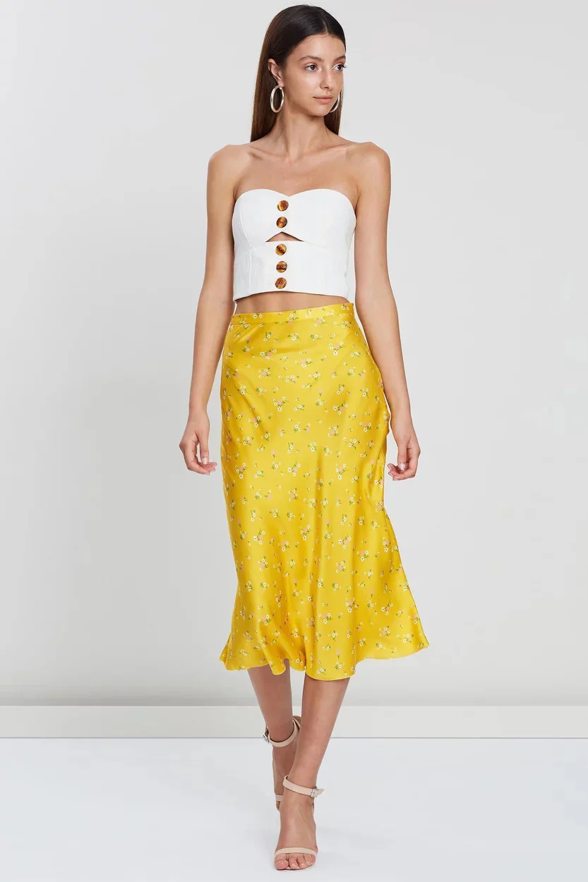 Bec + Bridge Only In Paris Floral Midi Skirt