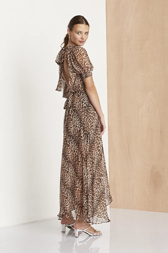 Bec + Bridge Kitty Kat Leopard Midi Dress