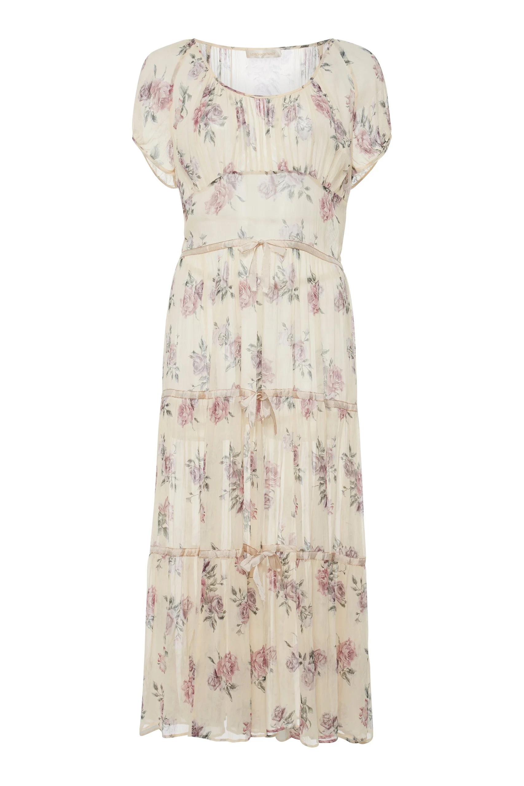 LoveShackFancy Audra Floral Midi Dress