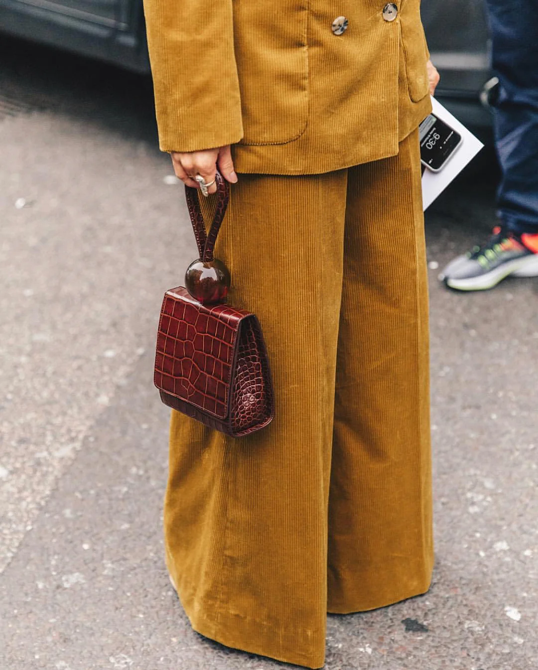 @elizabethvdg in by FAR Ball Bag Nutella Croco Embossed Leather