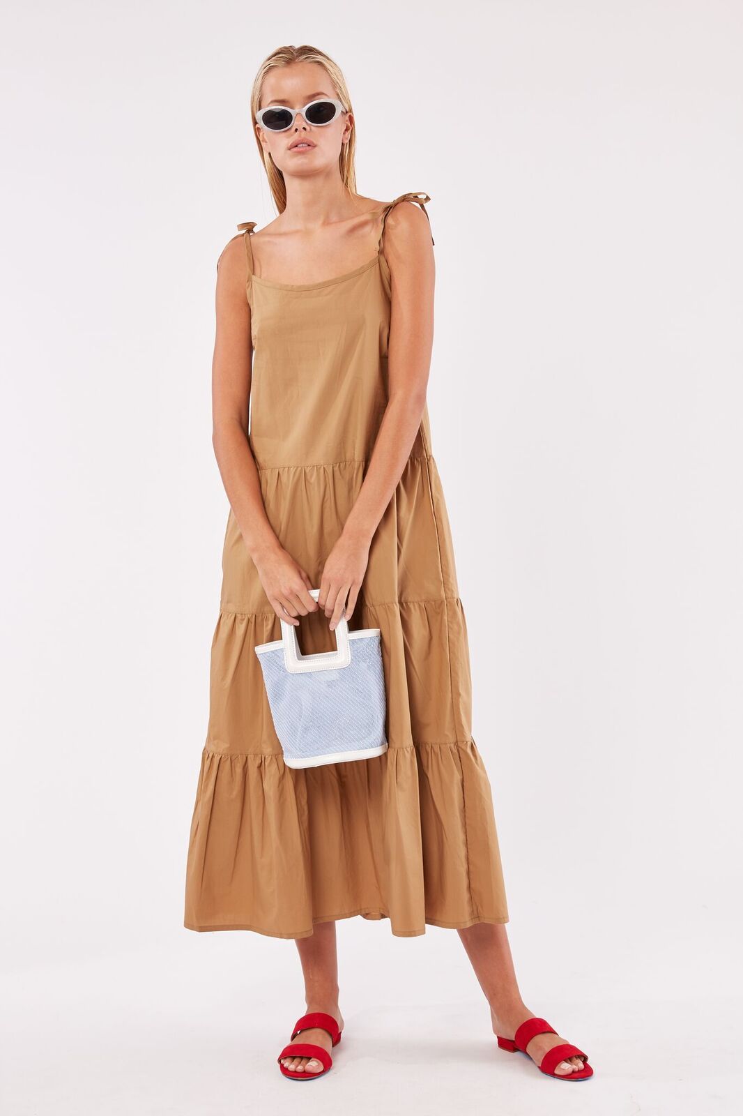 Solid & Striped The Pookie Mini Tote Bag - Sky Mesh