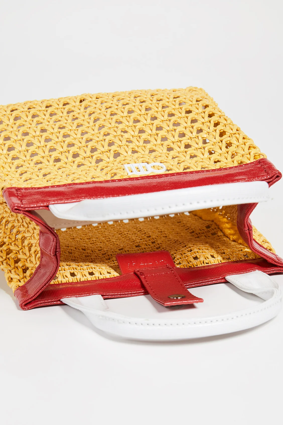 Solid & Striped The Louisa Faux Leather Woven Mini Tote Bag - Yellow