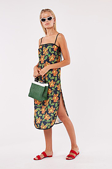 Solid & Striped The Louisa Faux Leather Woven Mini Tote Bag - Green