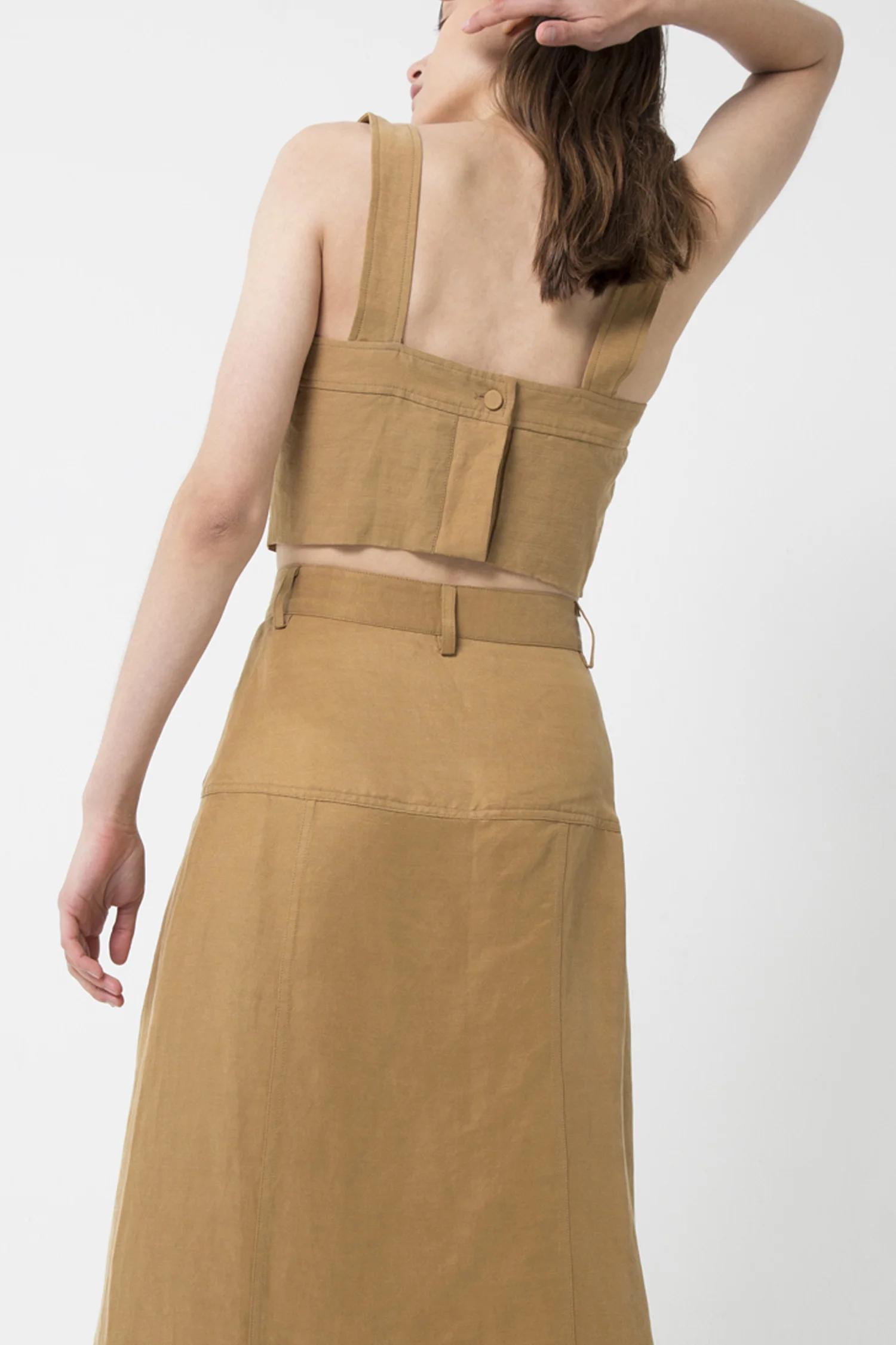 Third Form Trucker Pocket Crop Top & Trucker Paneled Midi Skirt