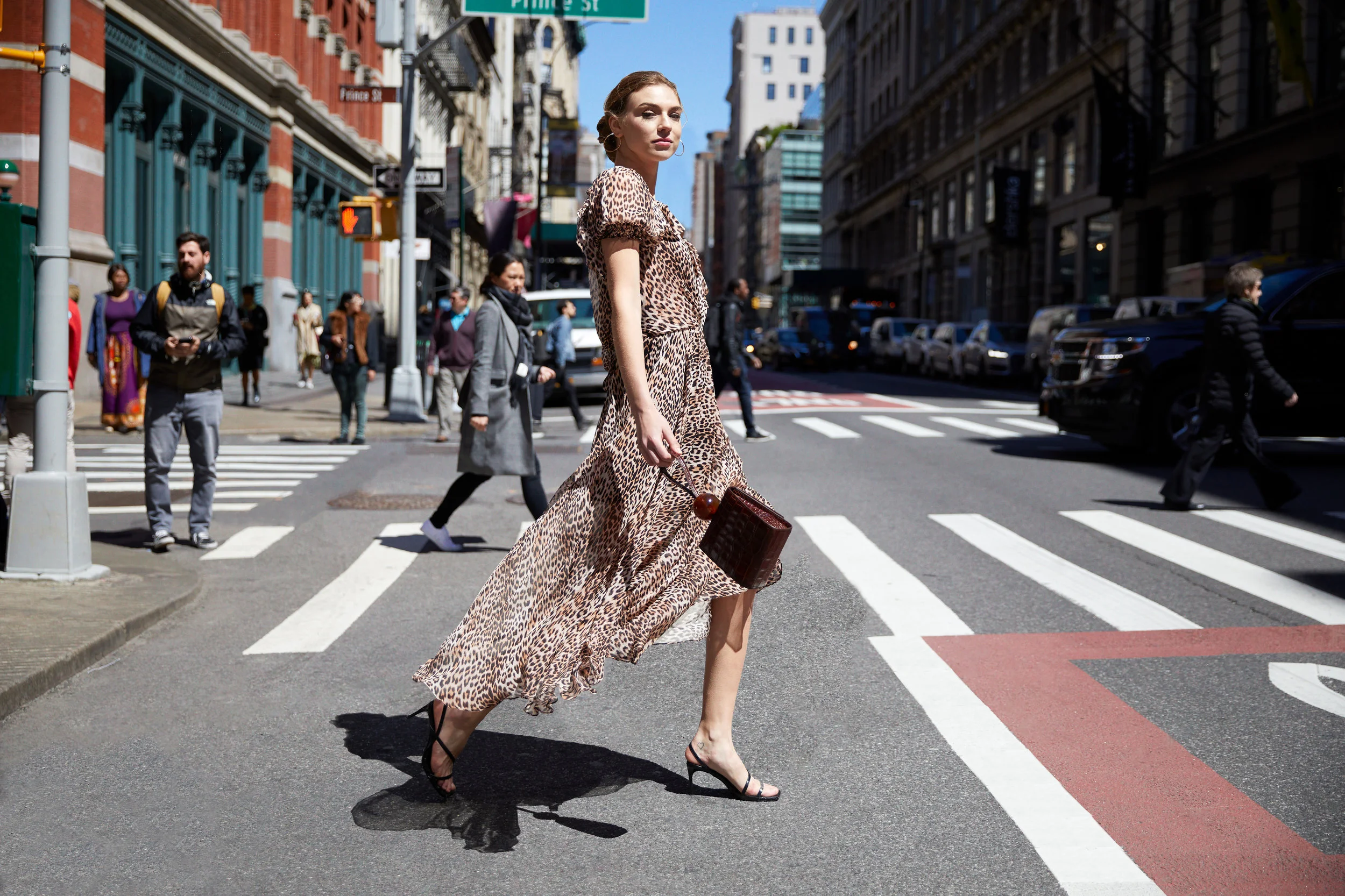 Bec + Bridge Kitty Kat Leopard Midi Dress