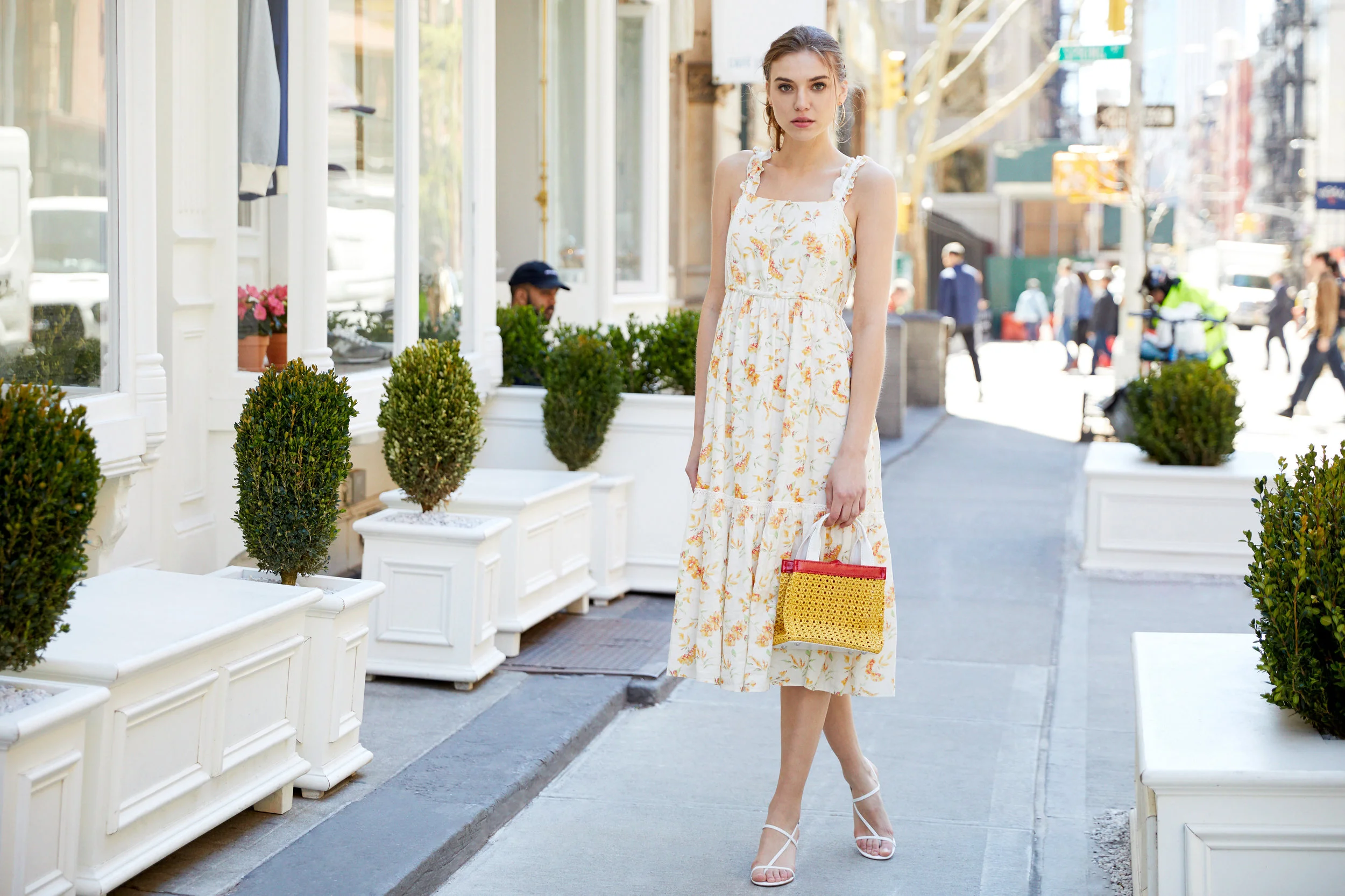 LoveShackFancy Ann Floral Midi Dress