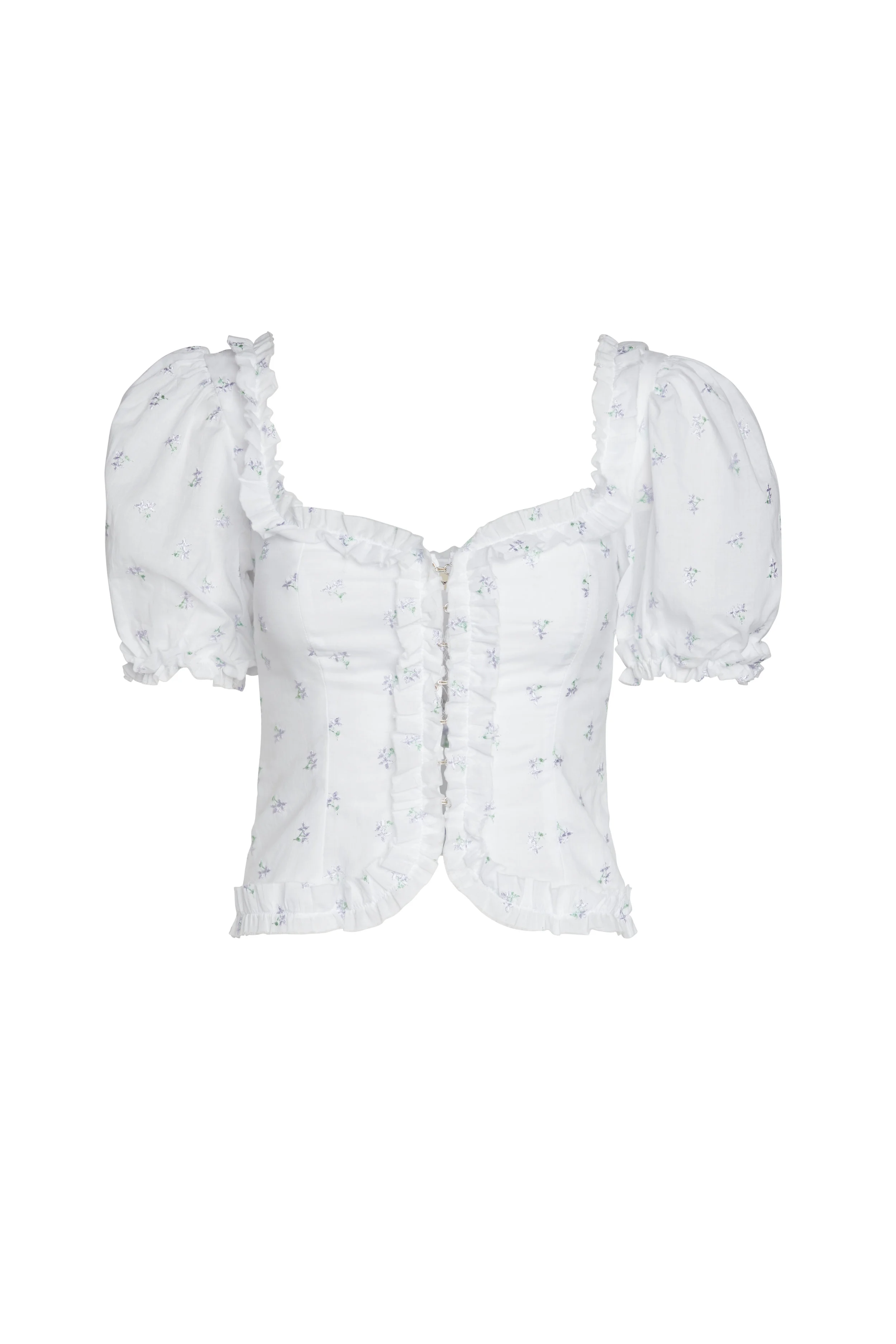 For Love & Lemons Delilah Floral Hook Front Top