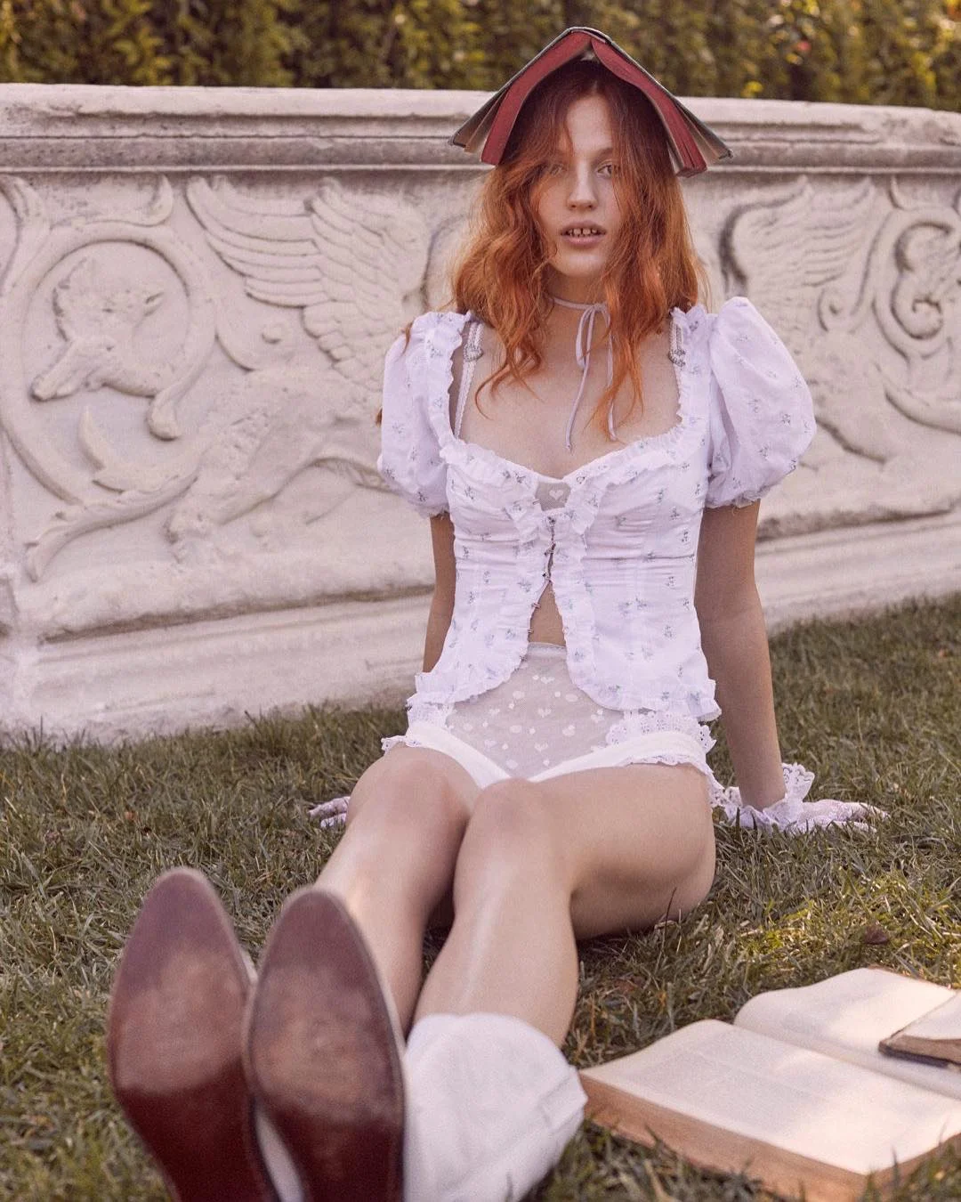 For Love & Lemons Delilah Floral Hook Front Top