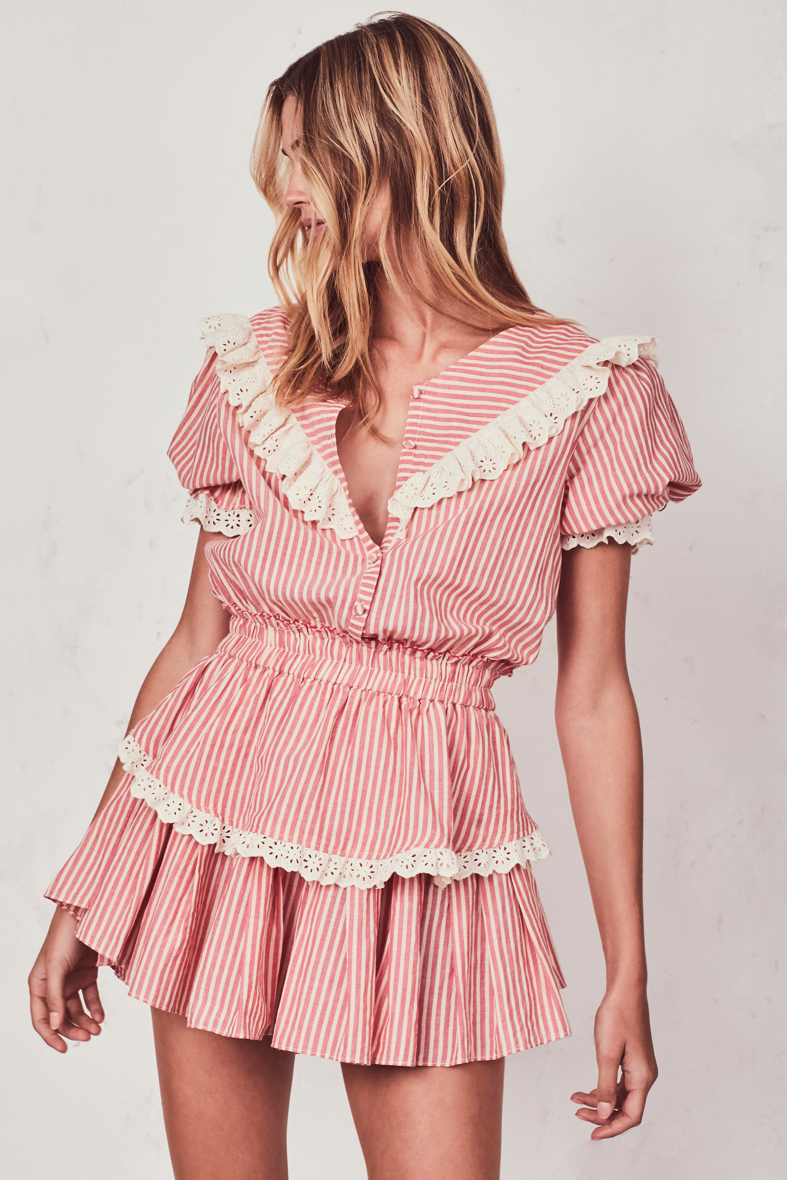 LoveShackFancy Nanette Stripe Dress