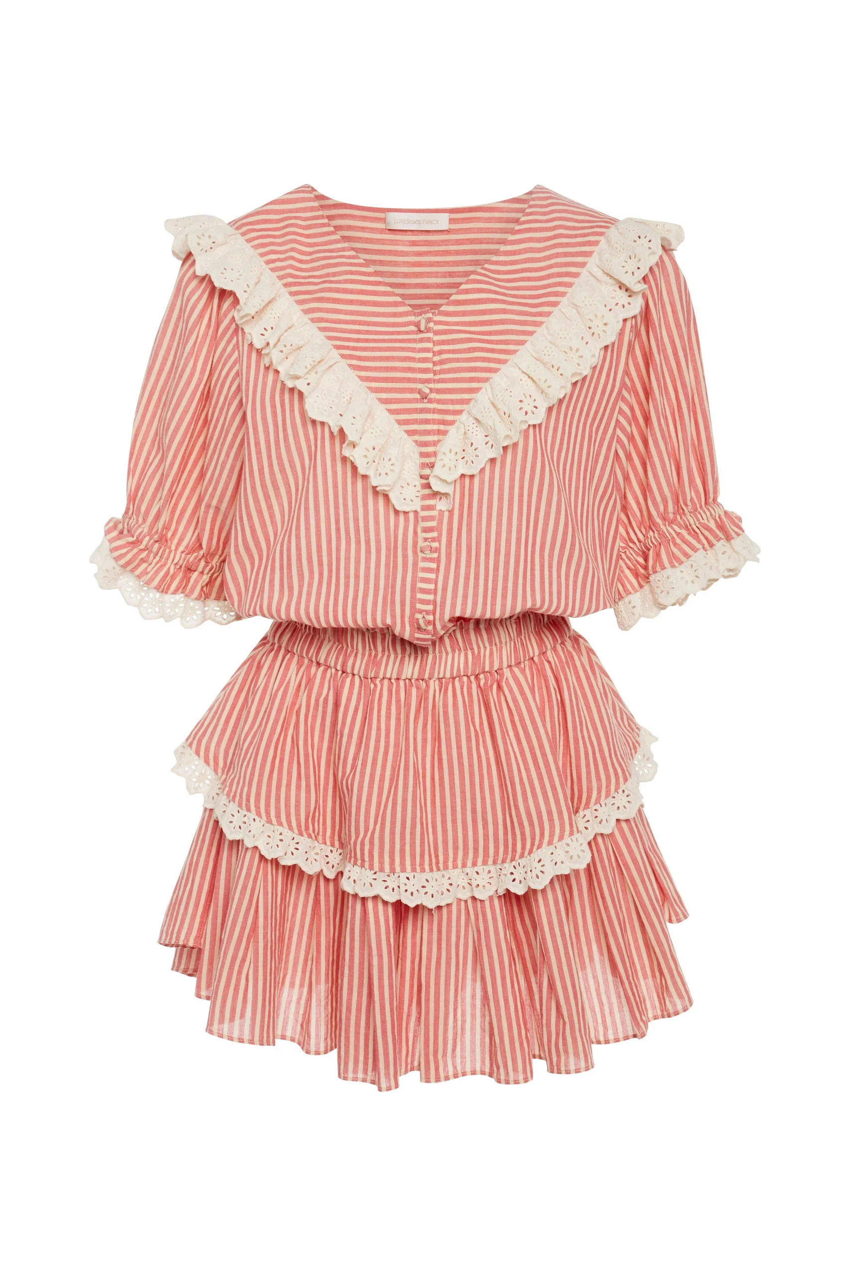 LoveShackFancy Nanette Stripe Dress