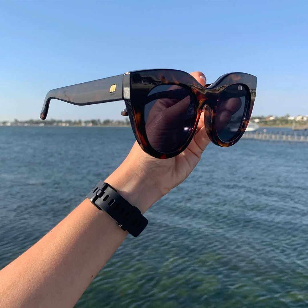 Le Specs Air Heart Sunglasses - Tort