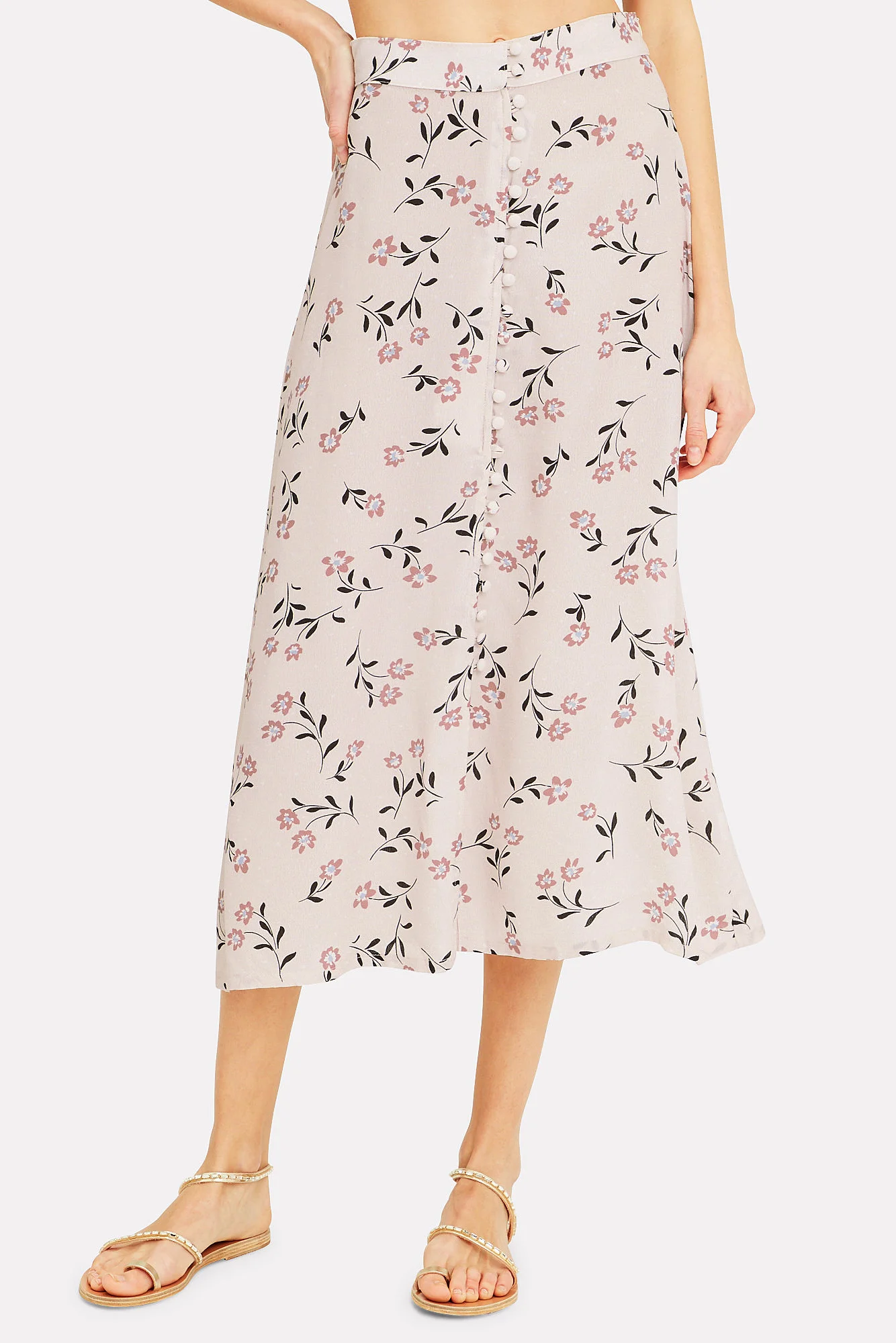 Flynn Skye Tori Crop Top And Sophia Midi Skirt - Floral Portrait