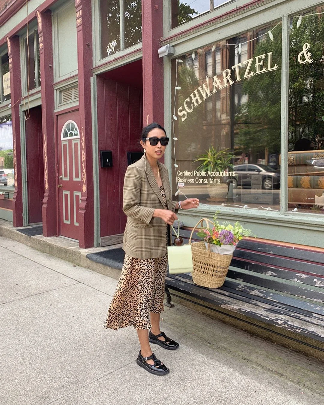 @sisiliapiring in by FAR Ball Bag Sage Green Croco Embossed Leather