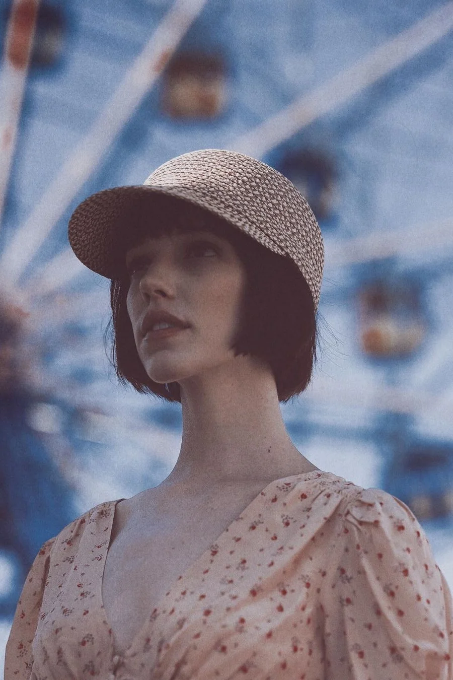 @corrielejuwaan shot by @kat_in_nyc in LoveShackFancy Steph Floral Top - Sardinia