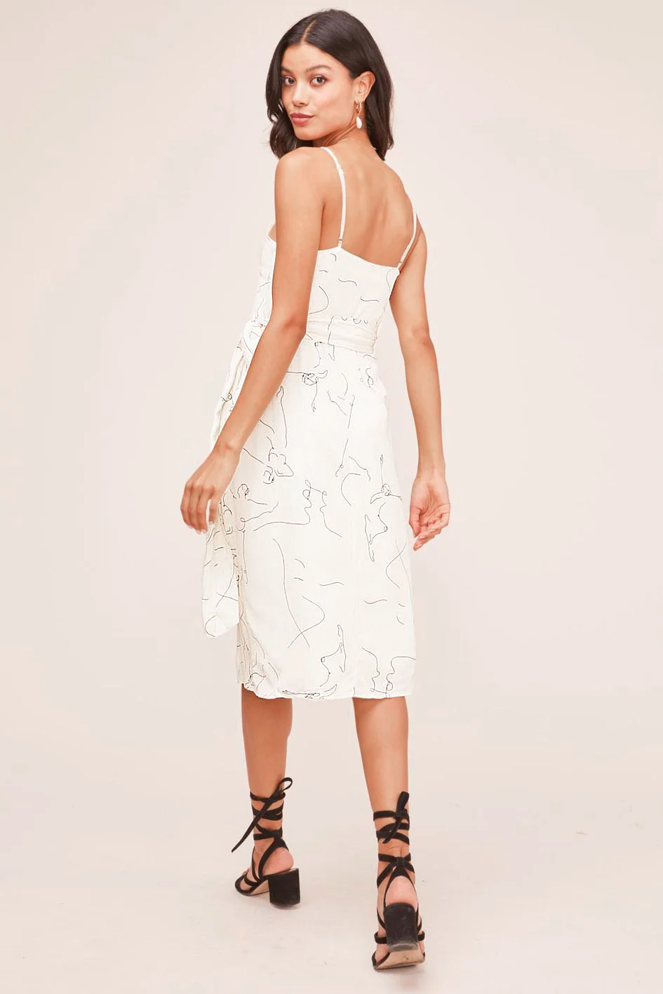 ASTR the Label Lois Wrap Midi Dress - Ballet Sketch