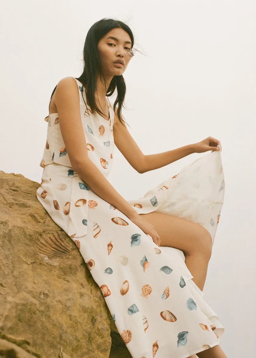 Capulet Esme Cropped Camisole - Seashell Print
