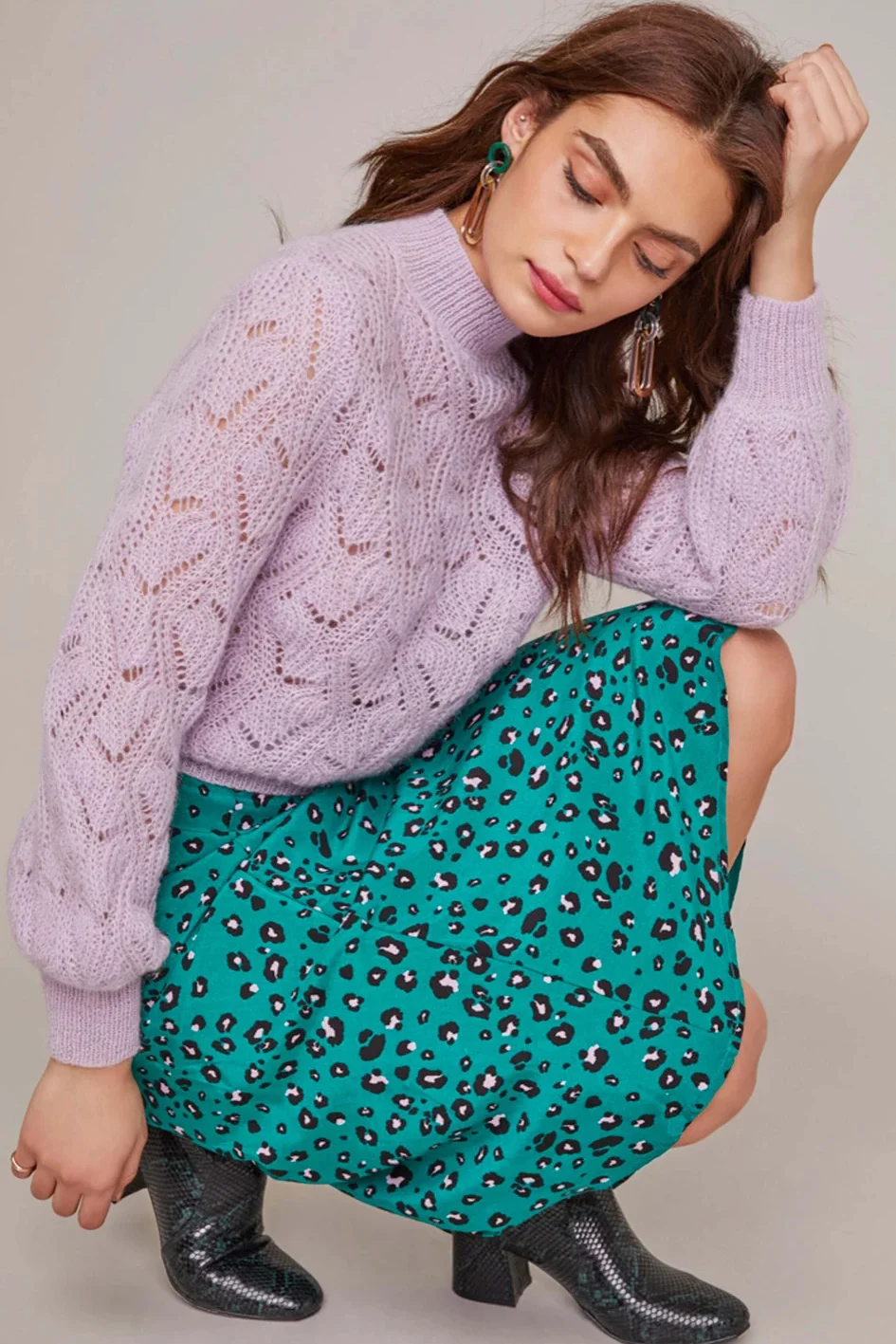 ASTR the Label Pamela Midi Skirt - Leopard