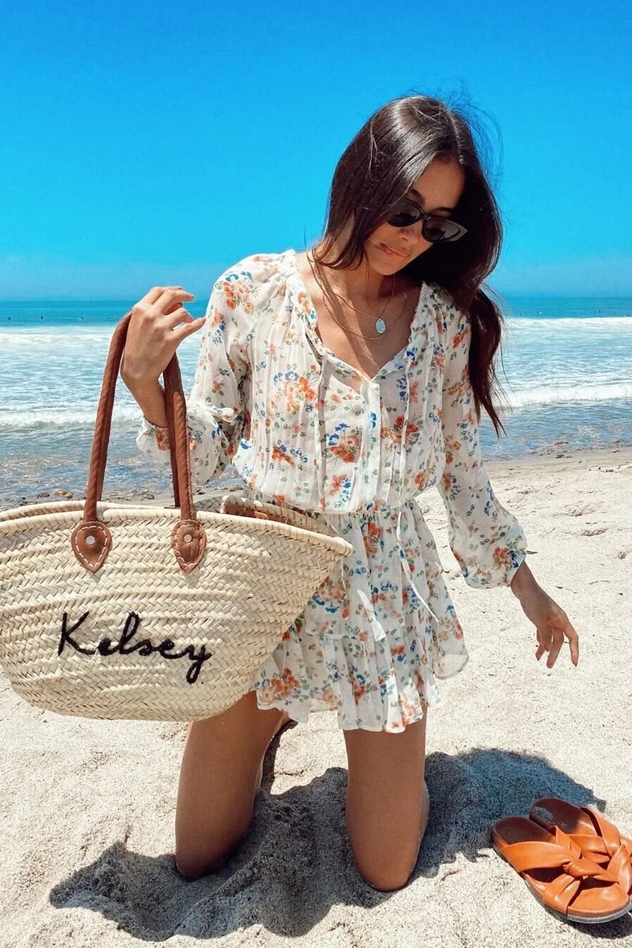 LoveShackFancy Popover Dress - Floral 