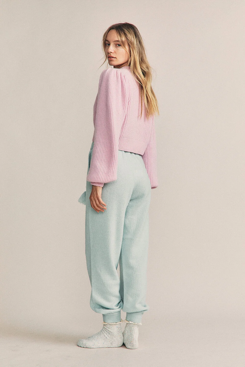 LoveShackFancy Tristan Pants - Seafoam