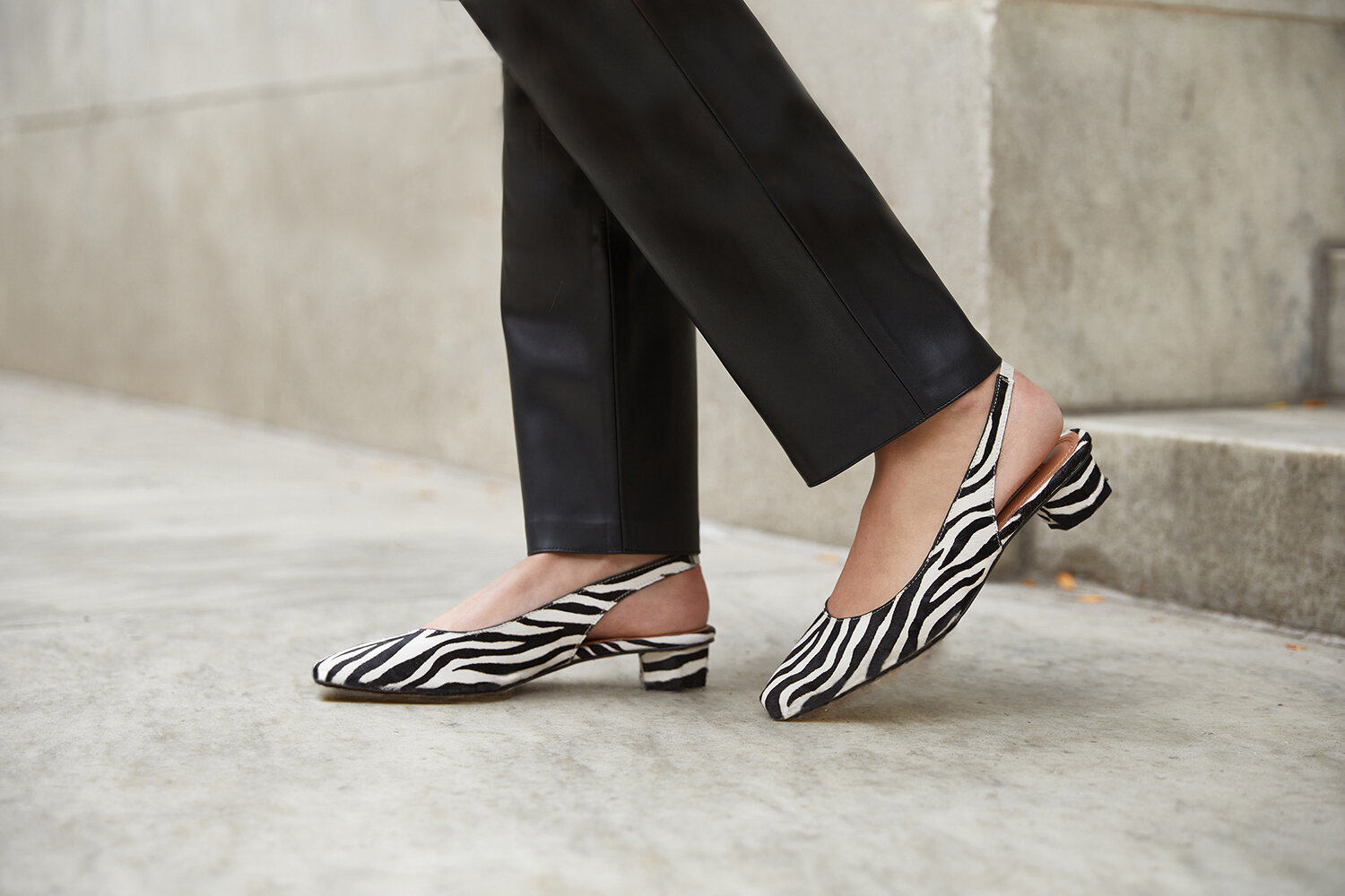 Galo Slingback Shoes - Wild Zebra