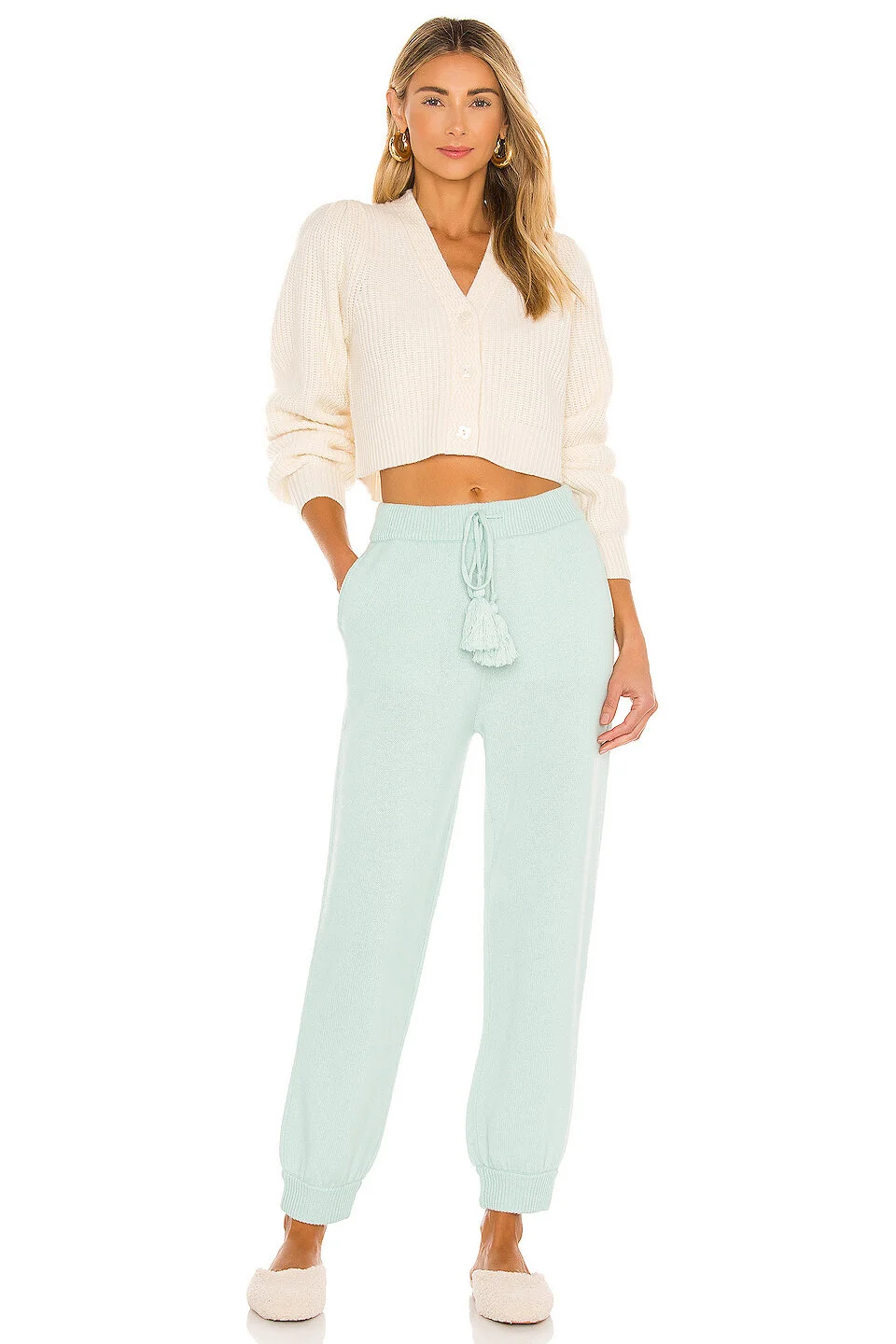 LoveShackFancy Tristan Pants - Seafoam