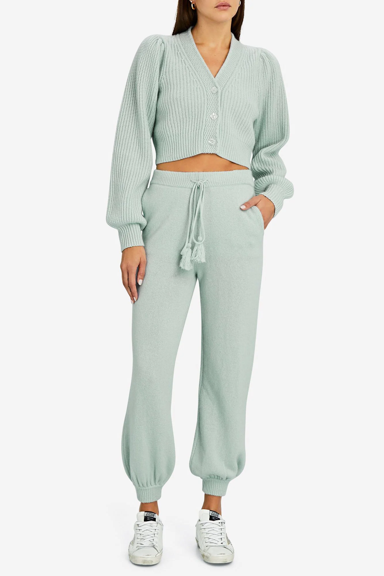 LoveShackFancy Tristan Pants - Seafoam