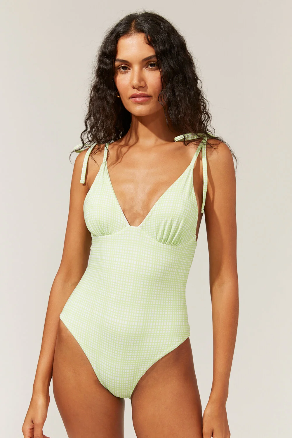 Solid & Striped The Olympia Reversible One Piece - Pistachio