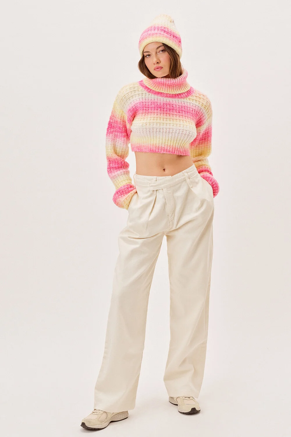 For Love \u0026 Lemons Rosa Turtleneck Crop 
