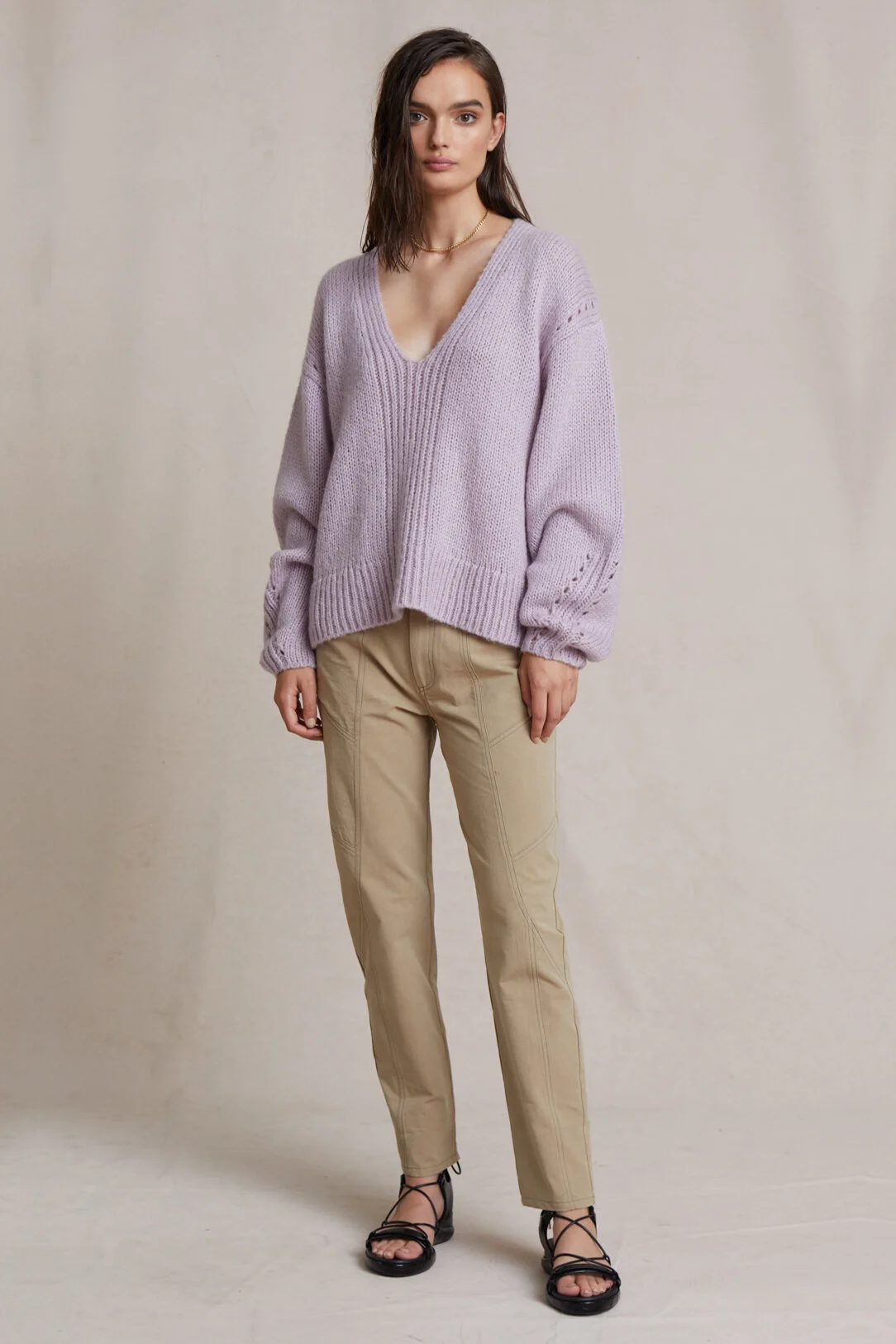 Bec + Bridge Willa Knit V-Neck Jumper - Lavender