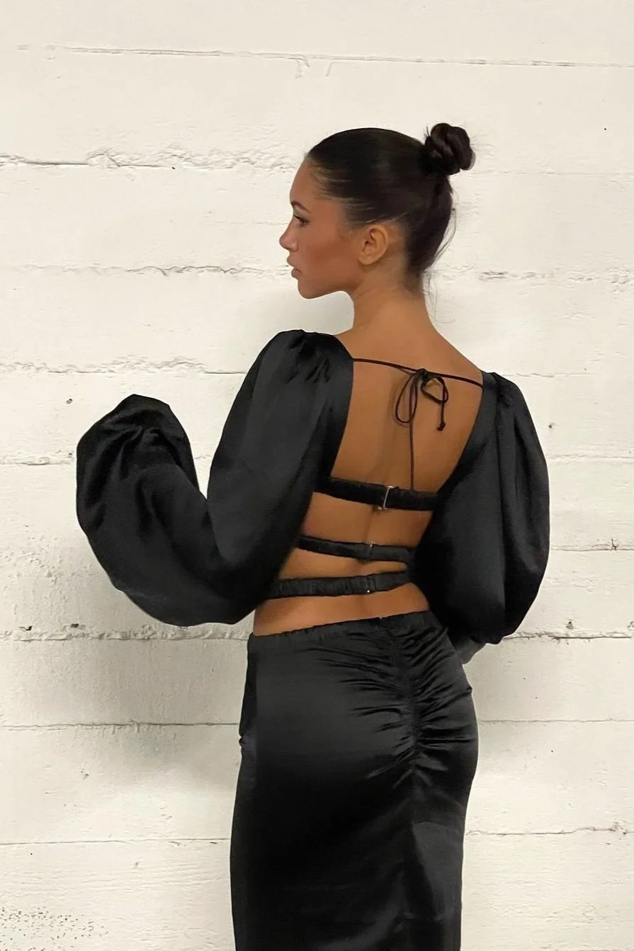 @ritasmota in For Love & Lemons Pia Maxi Skirt