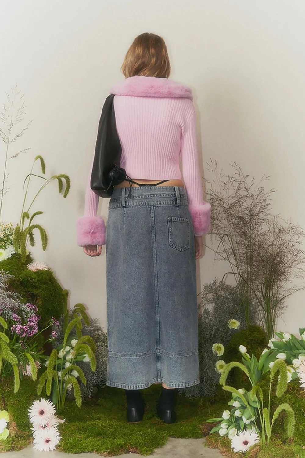 House of Sunny Low Rider Denim Skirt
