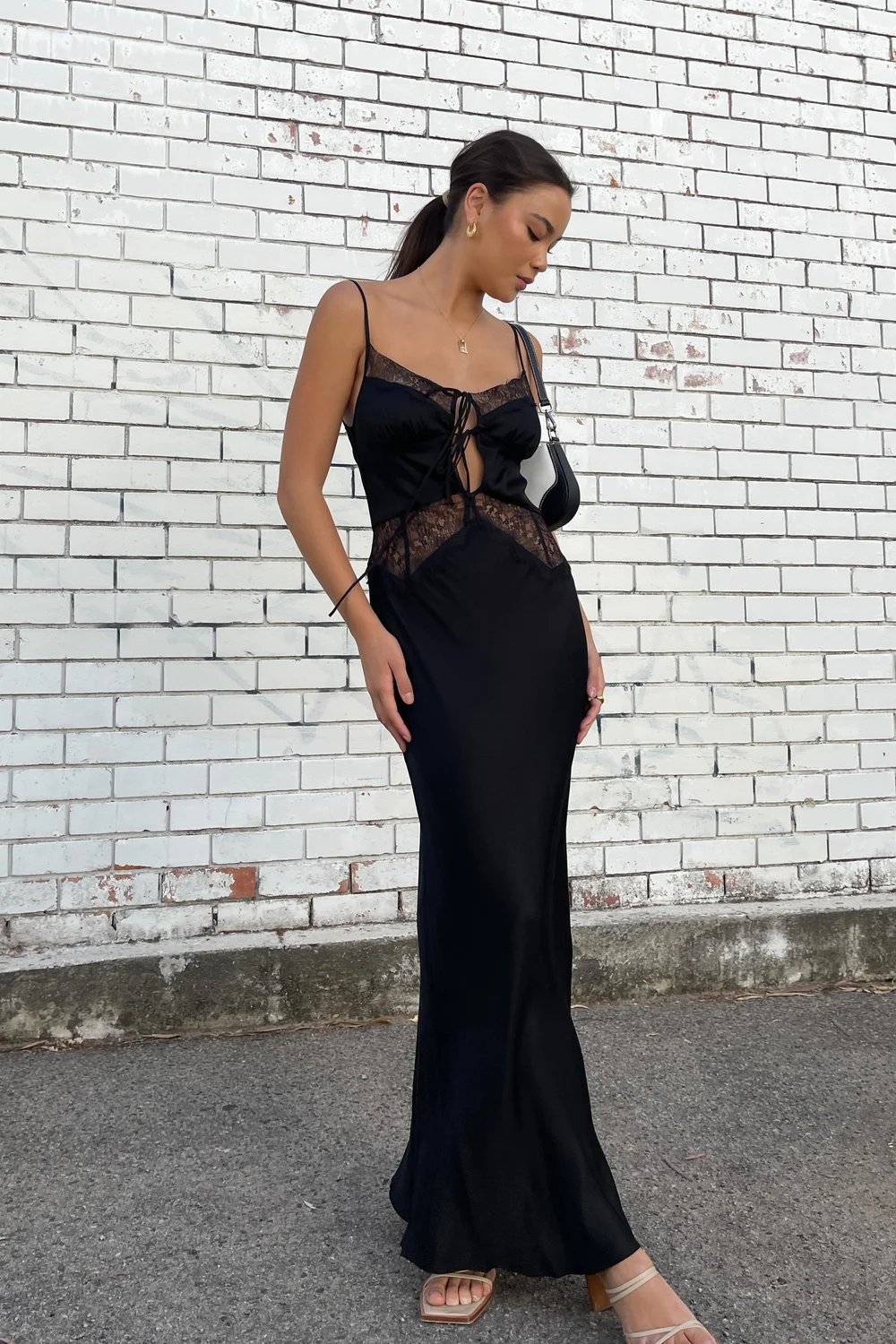 knee length dresses for ladies The Dreamer Maxi Dress in Black